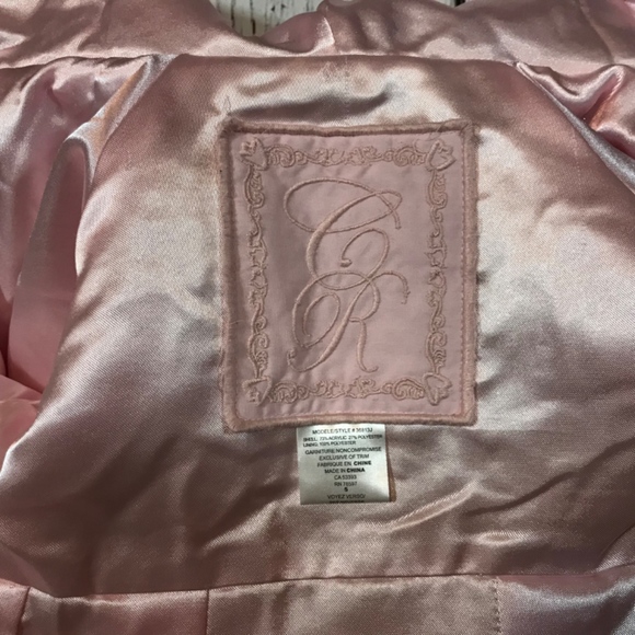 Girls Pink Faux Fur Jacket - Picture 3 of 4